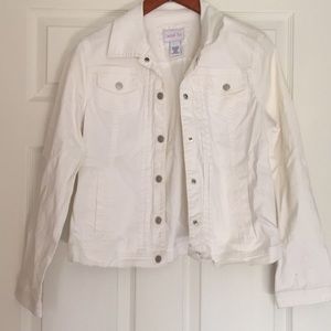 White jeans jacket juniors